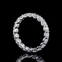 14K White Gold Eternity Band with U-Prong Set Round Cut Lab Diamonds - 2.02 Carat Total Diamond Weight (E-F Color, VS1 Clarity) - Covaloro Fine Jewelry