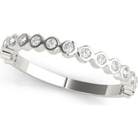 14K White Gold Ethereal Lab-Grown Diamond Stackable Ring - 0.125 Carats Total Diamond Weight - Size 7 by Robinson's Jewelers