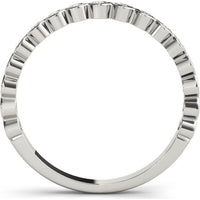 14K White Gold Ethereal Lab-Grown Diamond Stackable Ring - 0.125 Carats Total Diamond Weight - Size 7 by Robinson's Jewelers