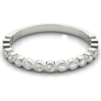 14K White Gold Ethereal Lab-Grown Diamond Stackable Ring - 0.125 Carats Total Diamond Weight - Size 7 by Robinson's Jewelers