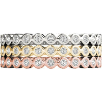 14K White Gold Ethereal Lab-Grown Diamond Stackable Ring - 0.125 Carats Total Diamond Weight - Size 7 by Robinson's Jewelers