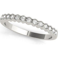 14K White Gold Ethically Sourced Lab Diamond Wedding Band - 0.067 Carats Total Diamond Weight - Size 7 by Robinson's Jewelers