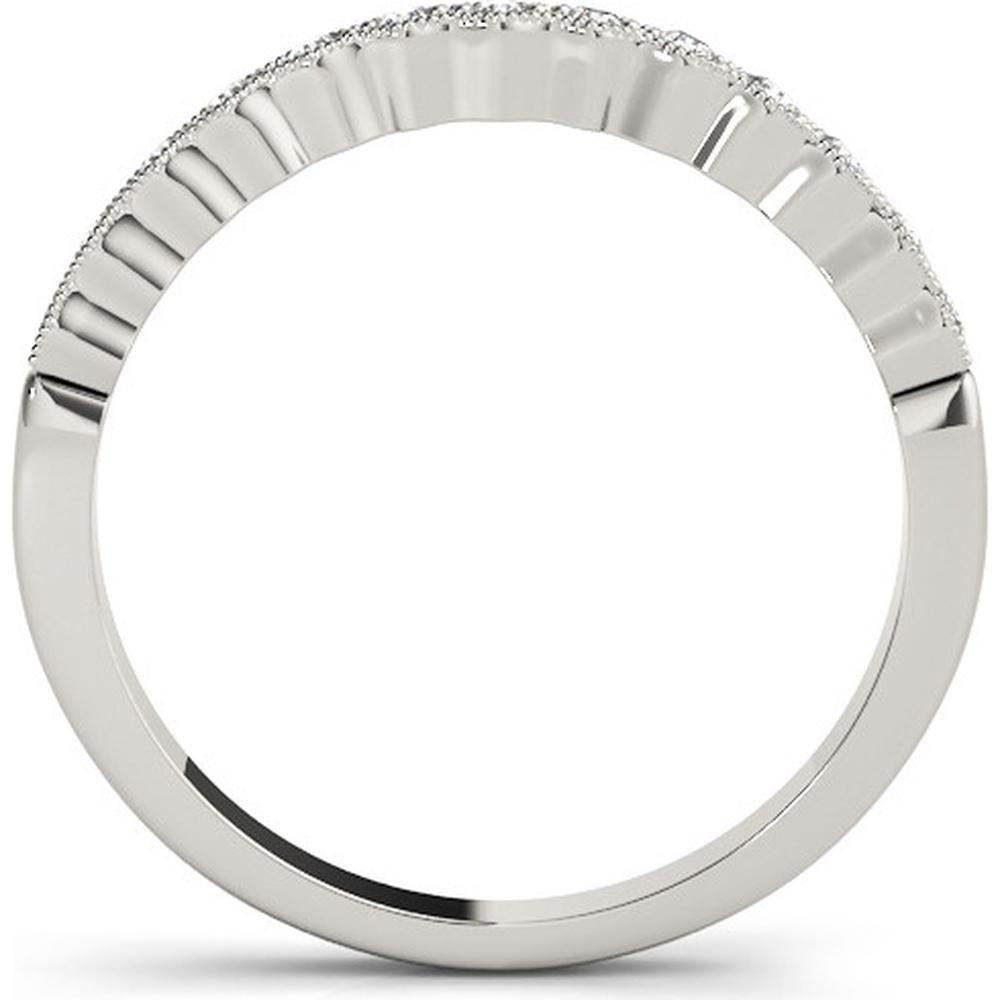 14K White Gold Ethically Sourced Lab Diamond Wedding Band - 0.067 Carats Total Diamond Weight - Size 7 by Robinson's Jewelers