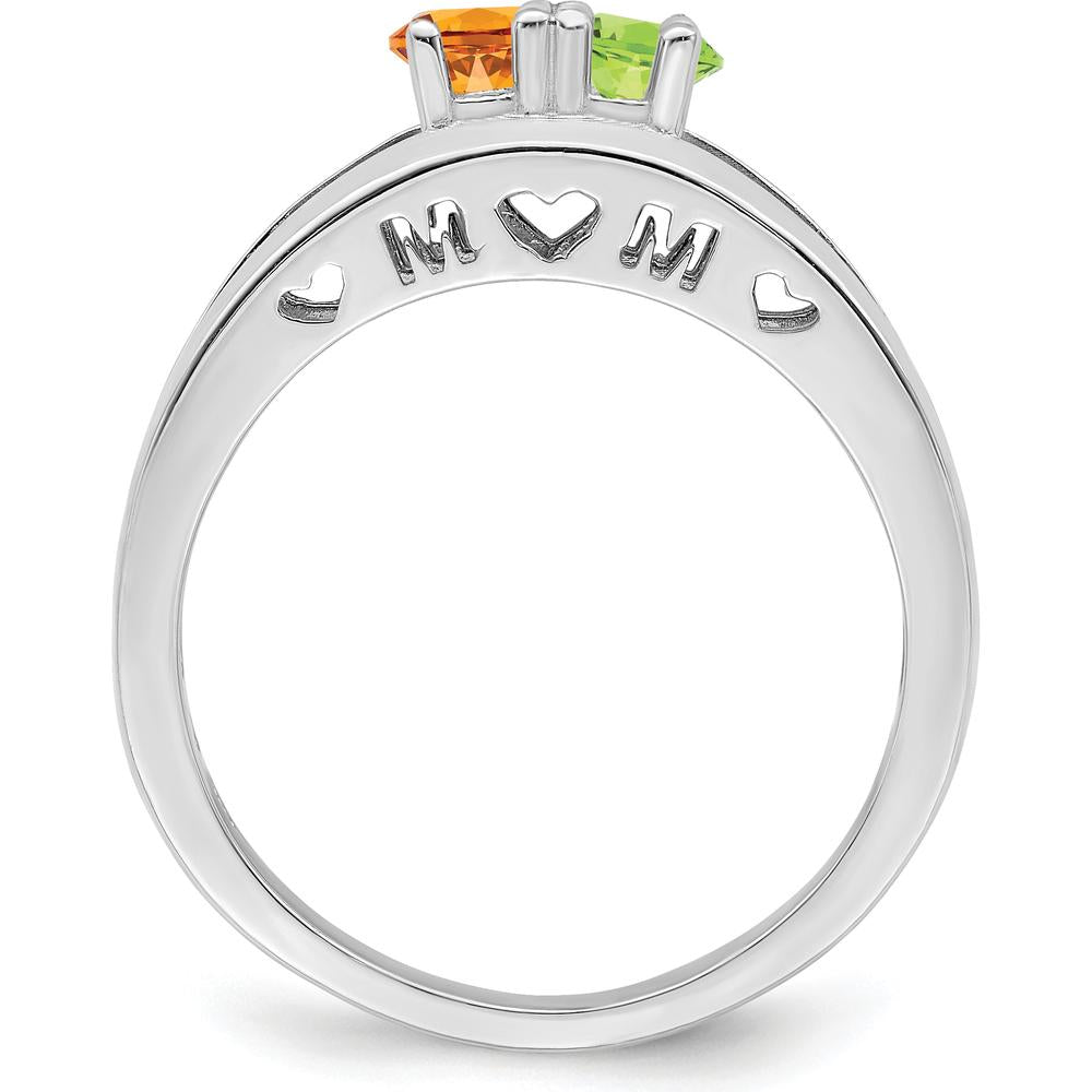 14K White Gold Family Jewelry Ring Mounting - 3mm Band Width, Rhodium Plated by Oro Pregiato