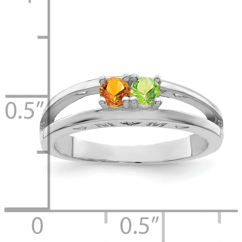 14K White Gold Family Jewelry Ring Mounting - 3mm Band Width, Rhodium Plated by Oro Pregiato
