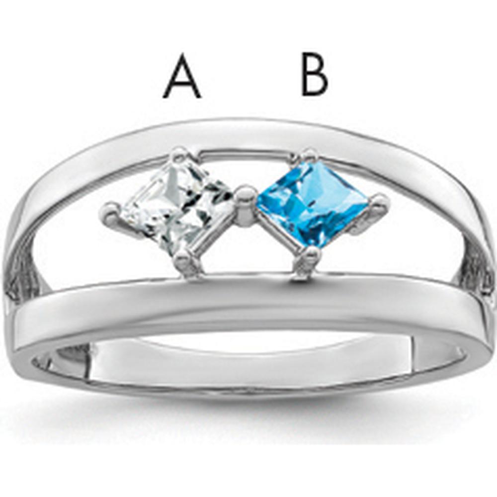 14K White Gold Family Jewelry Ring Mounting - 4mm Band Width, Polished Finish by Oro Pregiato