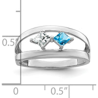14K White Gold Family Jewelry Ring Mounting - 4mm Band Width, Polished Finish by Oro Pregiato