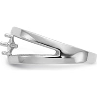 14K White Gold Family Jewelry Ring Mounting - 4mm Band Width, Polished Finish by Oro Pregiato