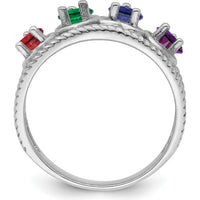 14K White Gold Family Jewelry Ring Mounting - 4mm Band Width, Polished Finish by Oro Pregiato