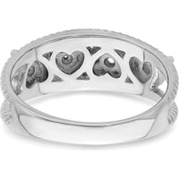 14K White Gold Family Jewelry Ring Mounting - 4mm Band Width, Polished Finish by Oro Pregiato