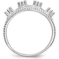14K White Gold Family Jewelry Ring Mounting - 4mm Band Width, Polished Finish by Oro Pregiato