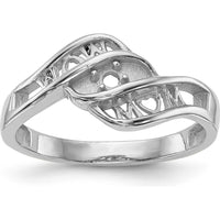 14K White Gold Family Jewelry Ring Mounting - Customizable Band for Sentimental Heirloom by Oro Pregiato