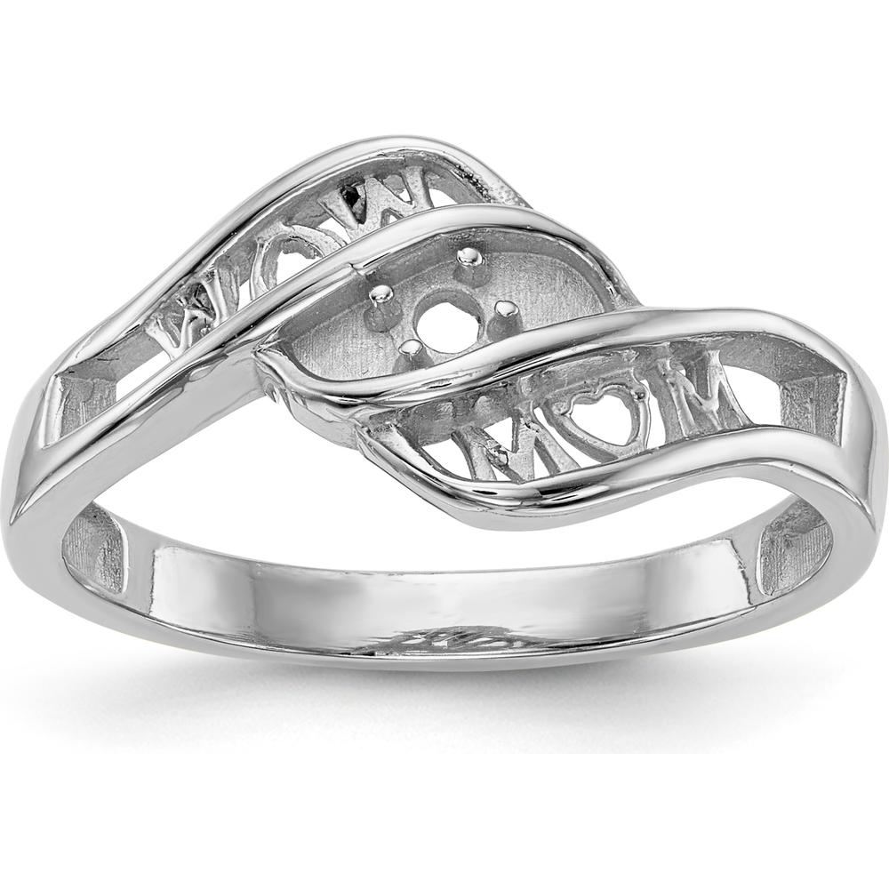 14K White Gold Family Jewelry Ring Mounting - Customizable Band for Sentimental Heirloom by Oro Pregiato