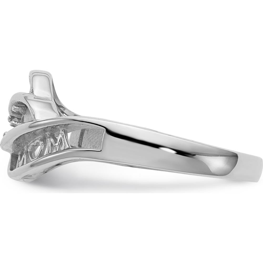 14K White Gold Family Jewelry Ring Mounting - Customizable Band for Sentimental Heirloom by Oro Pregiato
