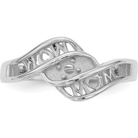 14K White Gold Family Jewelry Ring Mounting - Customizable Band for Sentimental Heirloom by Oro Pregiato