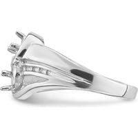 14K White Gold Family Jewelry Ring Mounting - Customizable Design for Mother's & Family Jewelry by Monteluci Fine Jewelry
