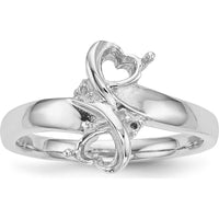 14K White Gold Family Jewelry Ring Mounting - Customizable for Mother's & Family Stones by Oro Pregiato