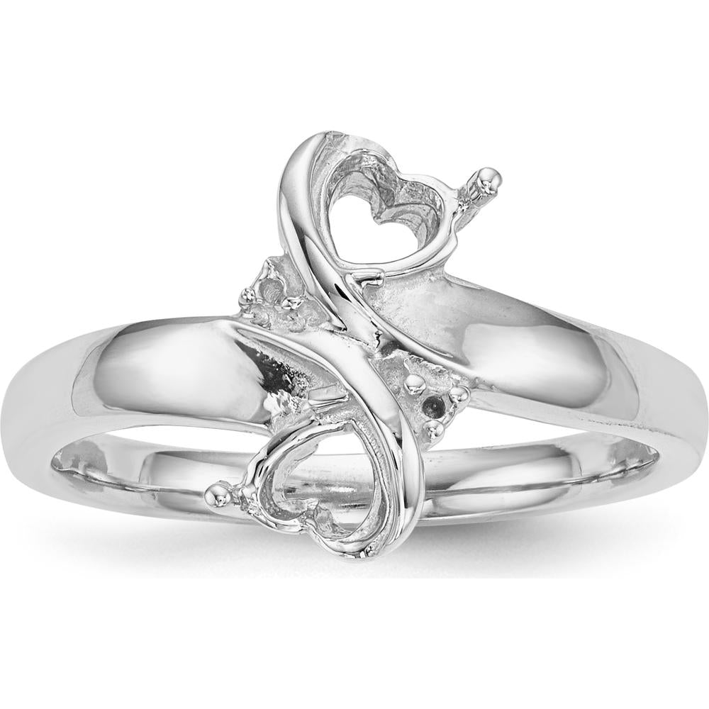 14K White Gold Family Jewelry Ring Mounting - Customizable for Mother's & Family Stones by Oro Pregiato