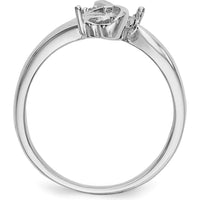 14K White Gold Family Jewelry Ring Mounting - Customizable for Mother's & Family Stones by Oro Pregiato