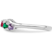 14K White Gold Family Jewelry Ring Mounting - Customizable with Personal Stones by Monteluci Fine Jewelry