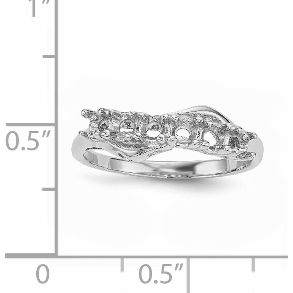 14K White Gold Family Jewelry Ring Mounting - Customizable with Personal Stones by Monteluci Fine Jewelry