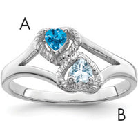 14K White Gold Family Jewelry Ring Mounting - Polished Band, Rhodium Plating, 2mm Band Width by Oro Pregiato