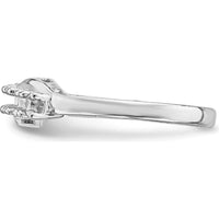 14K White Gold Family Jewelry Ring Mounting - Polished Finish, Rhodium Plated by Monteluci Fine Jewelry