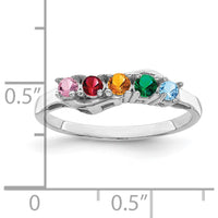 14K White Gold Family Jewelry Ring Mounting - Polished Finish, Rhodium Plated by Monteluci Fine Jewelry