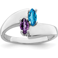 14K White Gold Family Jewelry Ring Mounting - Polished Finish, Rhodium Plated by Monteluci Fine Jewelry