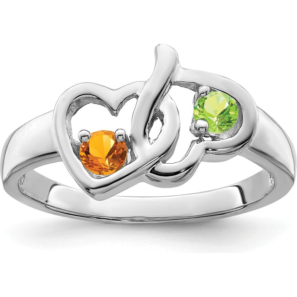14K White Gold Family Jewelry Ring Mounting - Polished Finish by Oro Pregiato