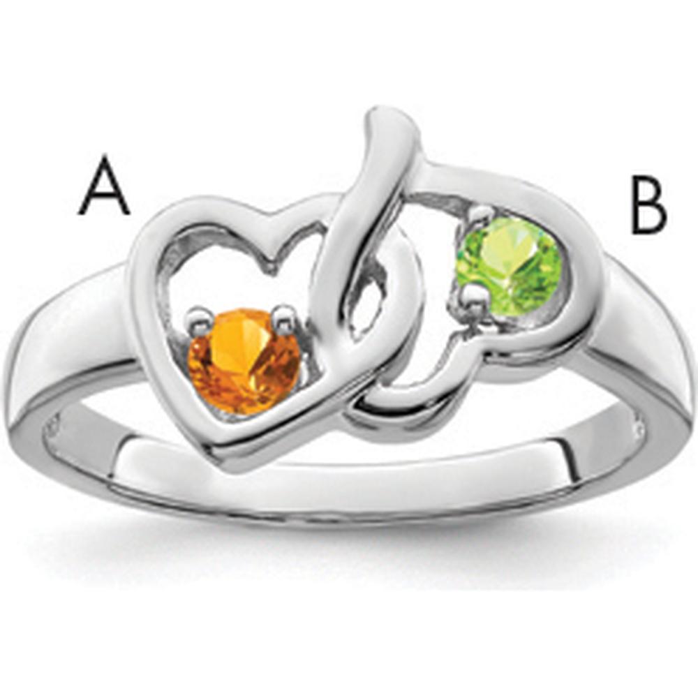 14K White Gold Family Jewelry Ring Mounting - Polished Finish by Oro Pregiato