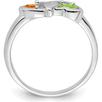 14K White Gold Family Jewelry Ring Mounting - Polished Finish by Oro Pregiato