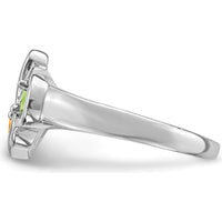 14K White Gold Family Jewelry Ring Mounting - Polished Finish by Oro Pregiato