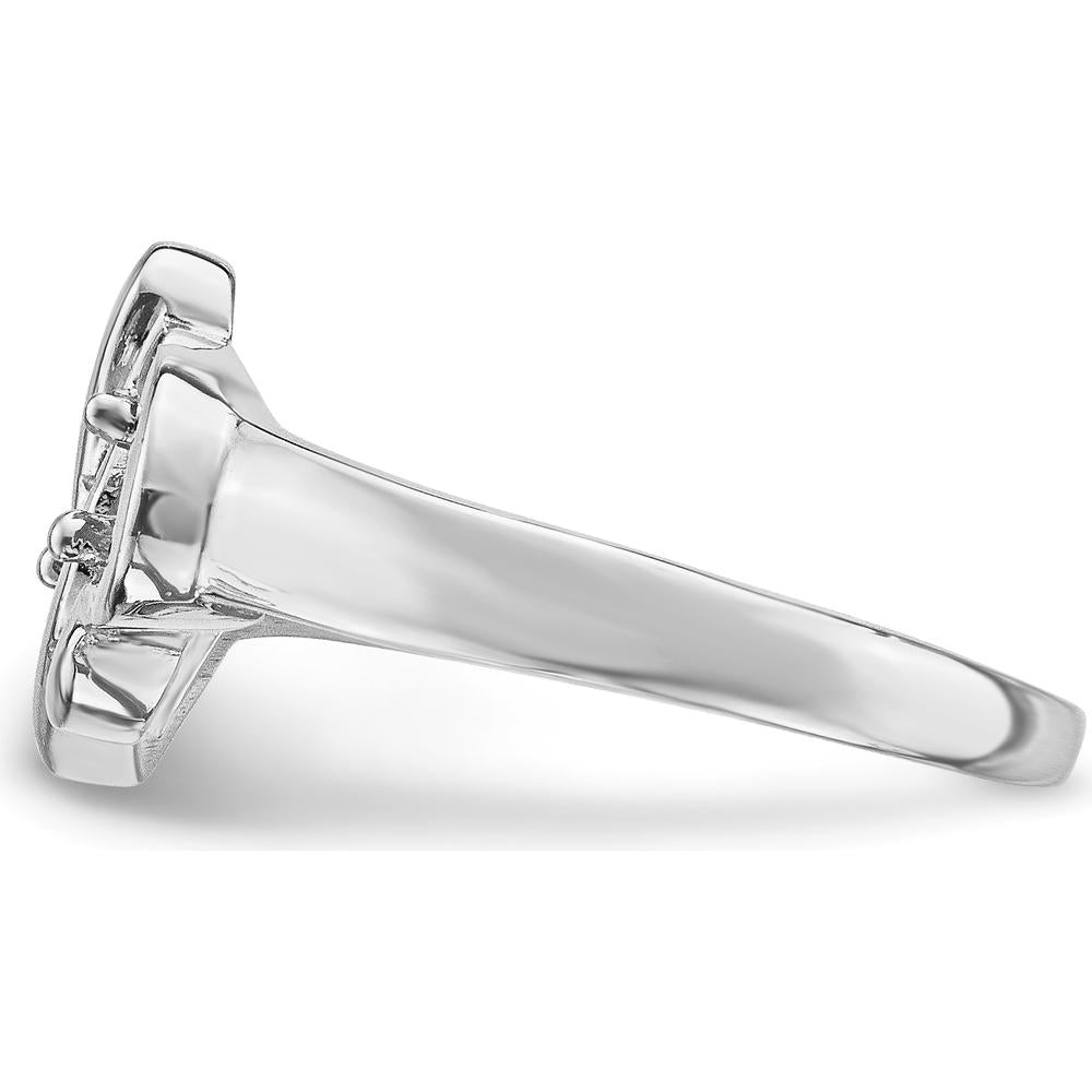 14K White Gold Family Jewelry Ring Mounting - Polished Finish by Oro Pregiato