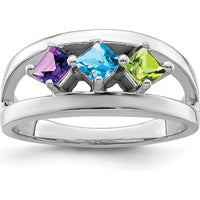 14K White Gold Family Jewelry Ring Mounting - Polished Rhodium Finish, 4mm Width by Oro Pregiato