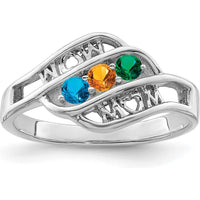 14K White Gold Family Jewelry Ring Mounting with Milgrain Detail by Oro Pregiato