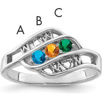 14K White Gold Family Jewelry Ring Mounting with Milgrain Detail by Oro Pregiato