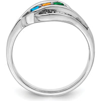 14K White Gold Family Jewelry Ring Mounting with Milgrain Detail by Oro Pregiato