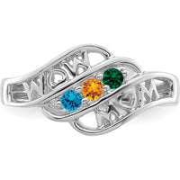 14K White Gold Family Jewelry Ring Mounting with Milgrain Detail by Oro Pregiato