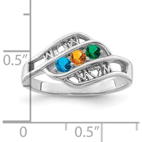 14K White Gold Family Jewelry Ring Mounting with Milgrain Detail by Oro Pregiato