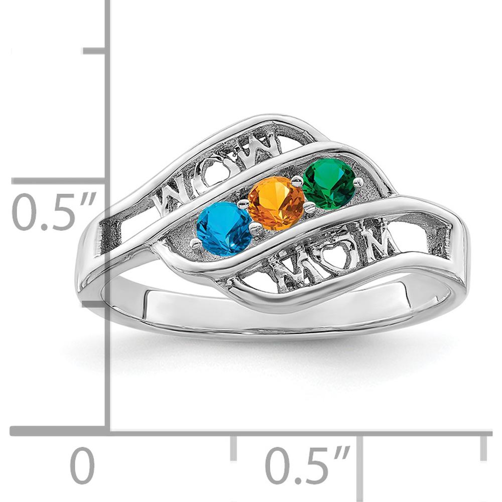14K White Gold Family Jewelry Ring Mounting with Milgrain Detail by Oro Pregiato