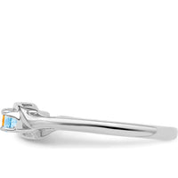 14K White Gold Family Jewelry Ring Mounting with Polished Band and Rhodium Plating by Monteluci Fine Jewelry