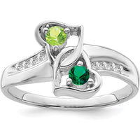 14K White Gold Family Jewelry Ring Mounting with Polished Finish - Adjustable Band by Oro Pregiato