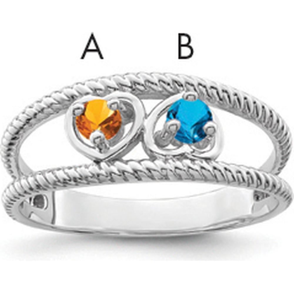 14K White Gold Family Jewelry Ring Mounting with Polished Finish - Sizeable Band by Oro Pregiato