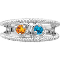 14K White Gold Family Jewelry Ring Mounting with Polished Finish - Sizeable Band by Oro Pregiato