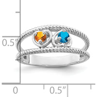 14K White Gold Family Jewelry Ring Mounting with Polished Finish - Sizeable Band by Oro Pregiato