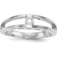 14K White Gold Family Jewelry Ring Mounting with Rhodium Plating - 3mm Wide Band by Oro Pregiato