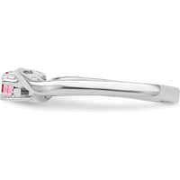 14K White Gold Family Jewelry Ring Mounting with Rhodium Plating - Customizable Design by Monteluci Fine Jewelry
