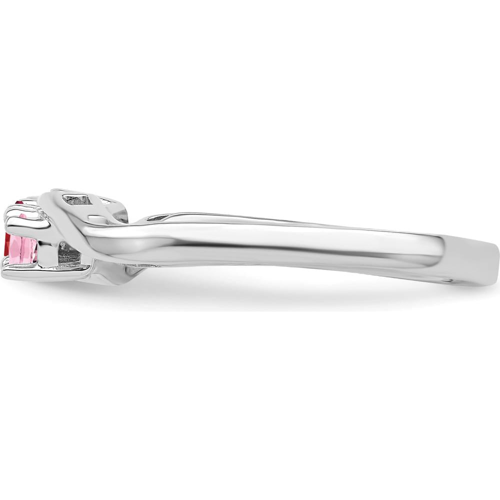 14K White Gold Family Jewelry Ring Mounting with Rhodium Plating - Customizable Design by Monteluci Fine Jewelry