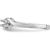 14K White Gold Family Jewelry Ring Mounting with Rhodium Plating - Customizable Design by Monteluci Fine Jewelry